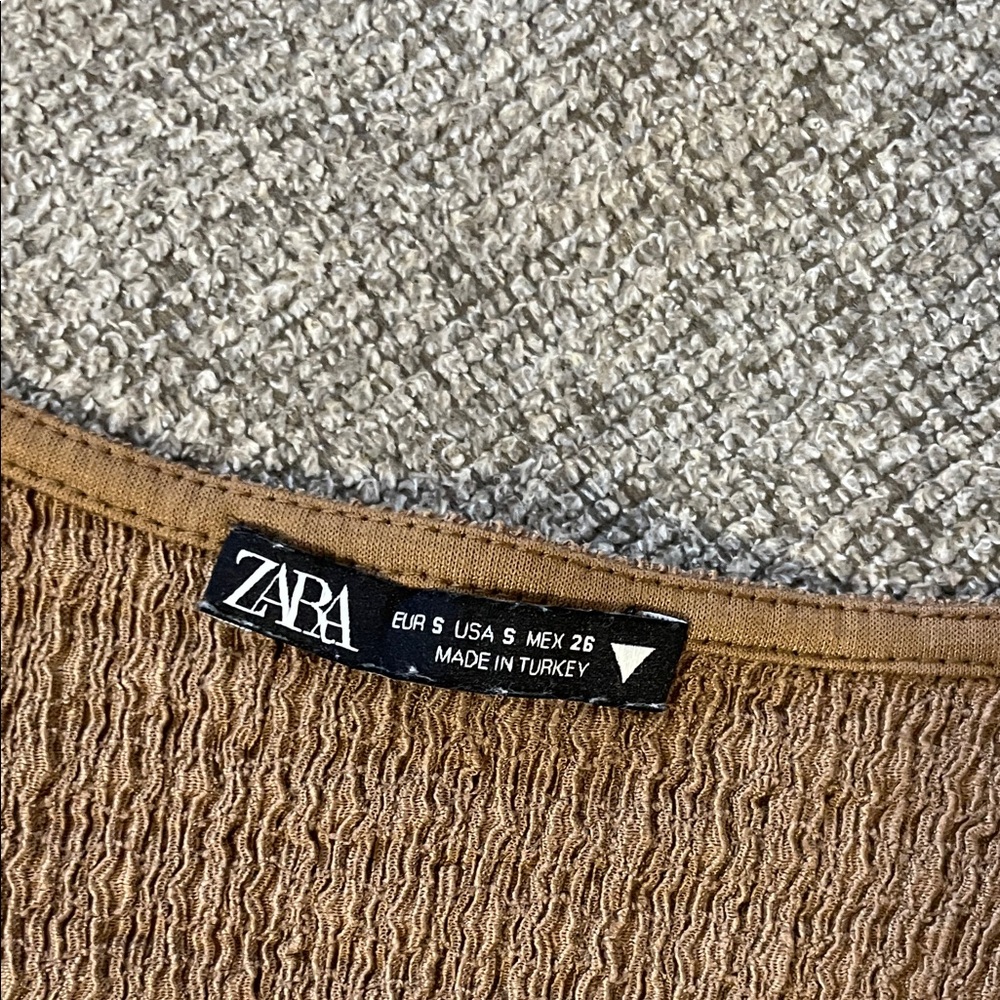 Zara Brown Button Down Sleeveless Top - Picture 2 of 3